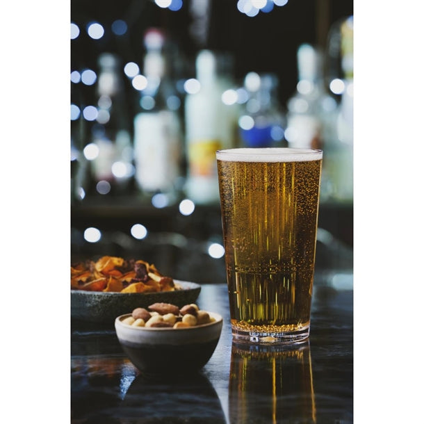 JE565 glassFORever Collins Stacker Beer Glasses 570ml (CE Brim at 1pt) (24 Pack)