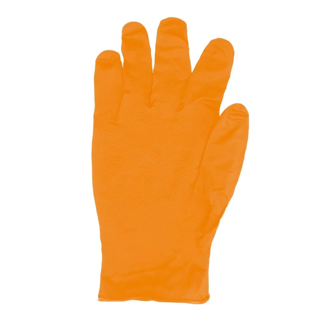 JE602-L Grippaz HD Nitrile P/Free Disp Gloves - Orange - Size 9/L (Pack 50) (Direct)