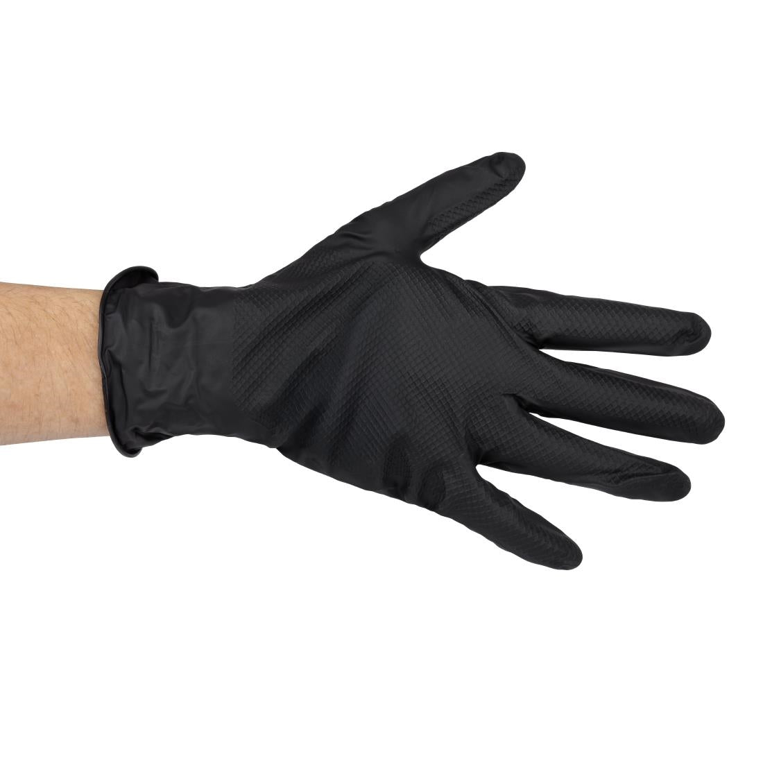 JE603-L Grippaz HD Nitrile P/Free Disp Gloves - Black - Size 9/L (Pack 50) (Direct)