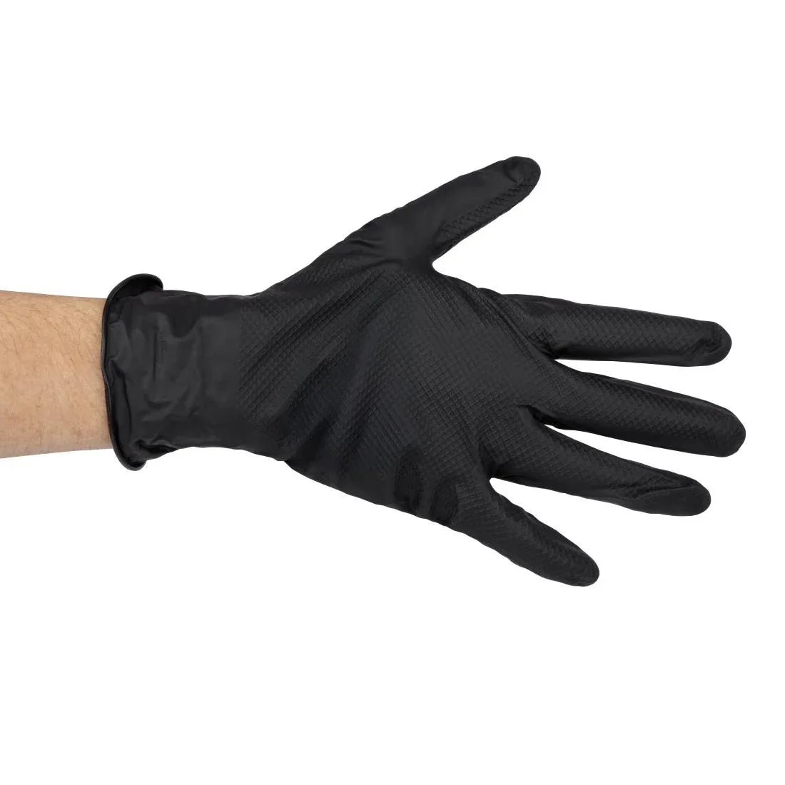 JE603-L Grippaz HD Nitrile P/Free Disp Gloves - Black - Size 9/L (Pack 50) (Direct)
