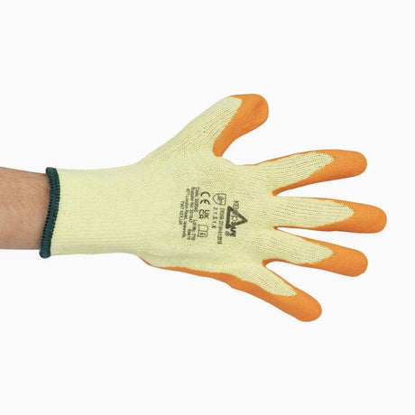 JE604-9 Glove KeepSAFE Latex Palm Coated Grip Orange GLO107 - Size 9 (Pack 10) (Direct)