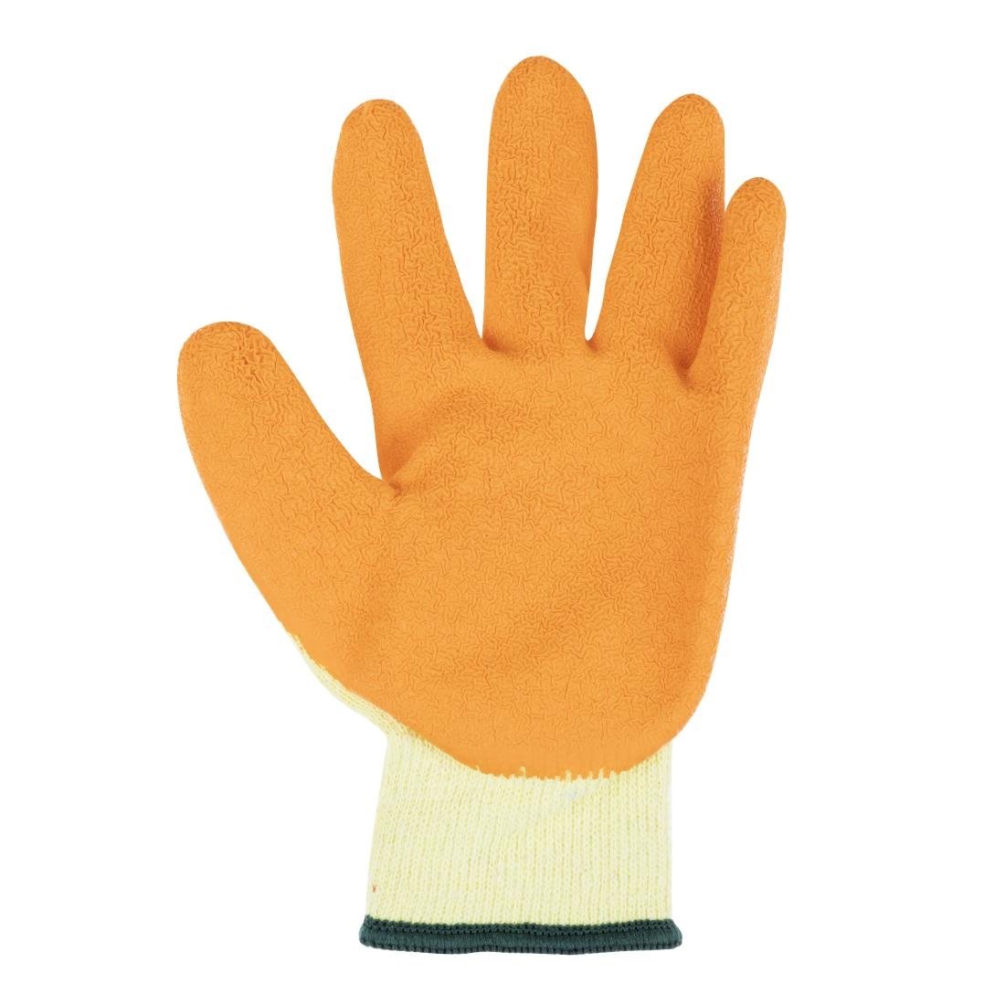 JE604-11 Glove KeepSAFE Latex Palm Coated Grip Orange GLO107 - Size 11 (Pack 10) (Direct)