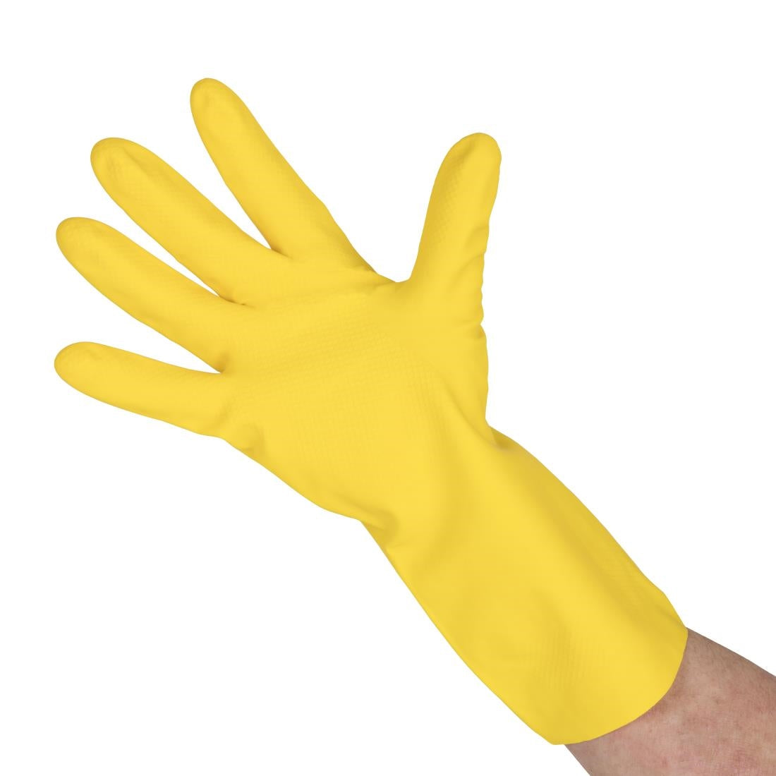JE605-M Ansell 87-190 Econohands Rubber Househould Yellow 1010X Size M(Pack 12)(Direct)