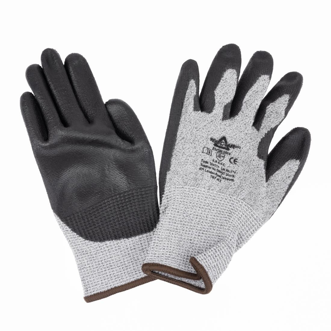 JE608-10 Glove KeepSAFE PU Palm Coated Pro Grey/Black Cut C - Size 10 (Pack 12) (Direct)