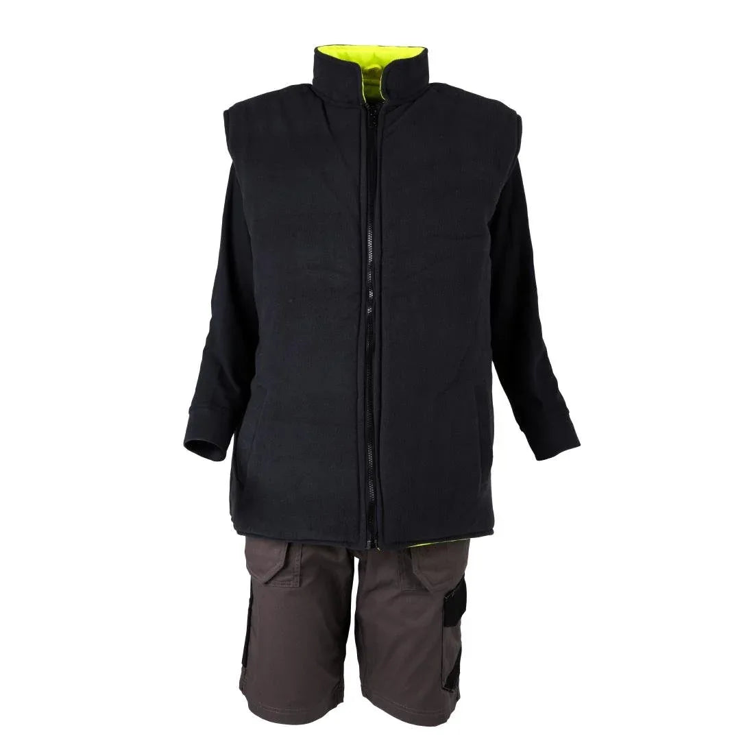 JE633-L KeepSAFE Hi Vis Bodywarmer Reversible Yellow - Size L (Direct)