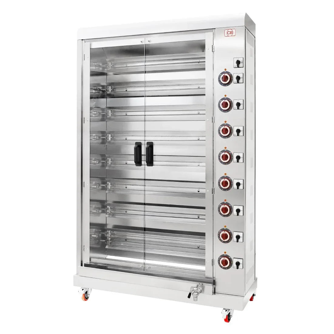 JE705 CB E48P-S8 Electric Chicken Rotisserie - 8 Spit 48 Birds (Direct)