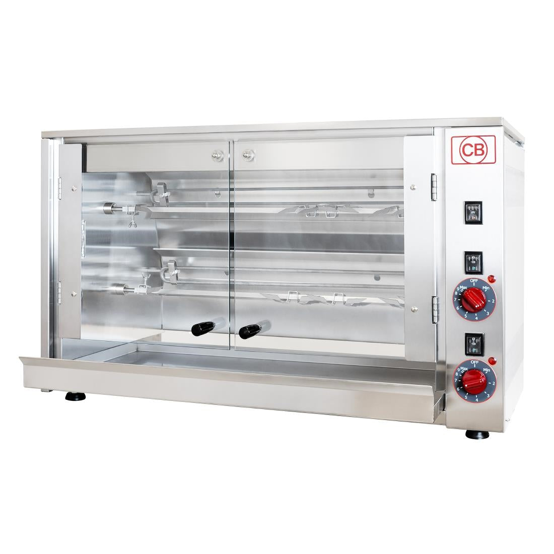 JE709 CB E8P-S2 Electric Chicken Rotisserie - 2 Spit 8 Birds (Direct)