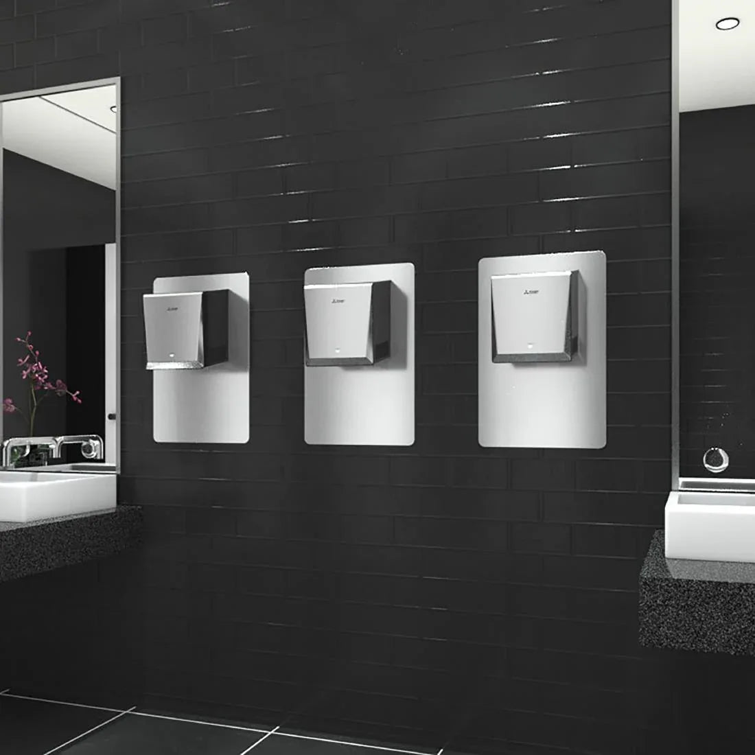 JE715 Mitsubishi Jet Towel Wave U02 Smart Hand Dryer - White (Direct)