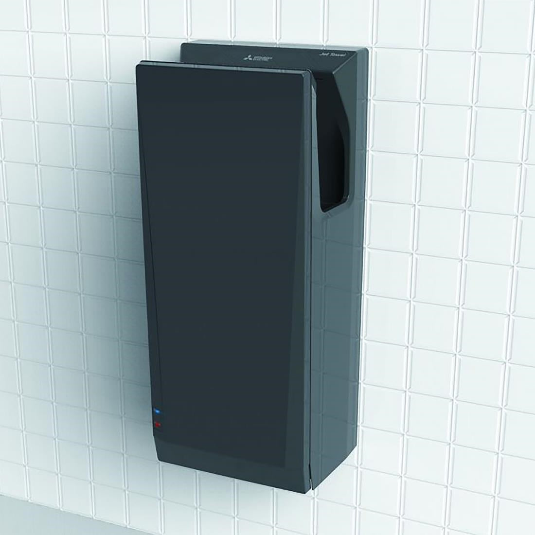 JE717 Mitsubishi Wave i01 Jet Towel Slim Heated Hand Dryer - Black (Direct)