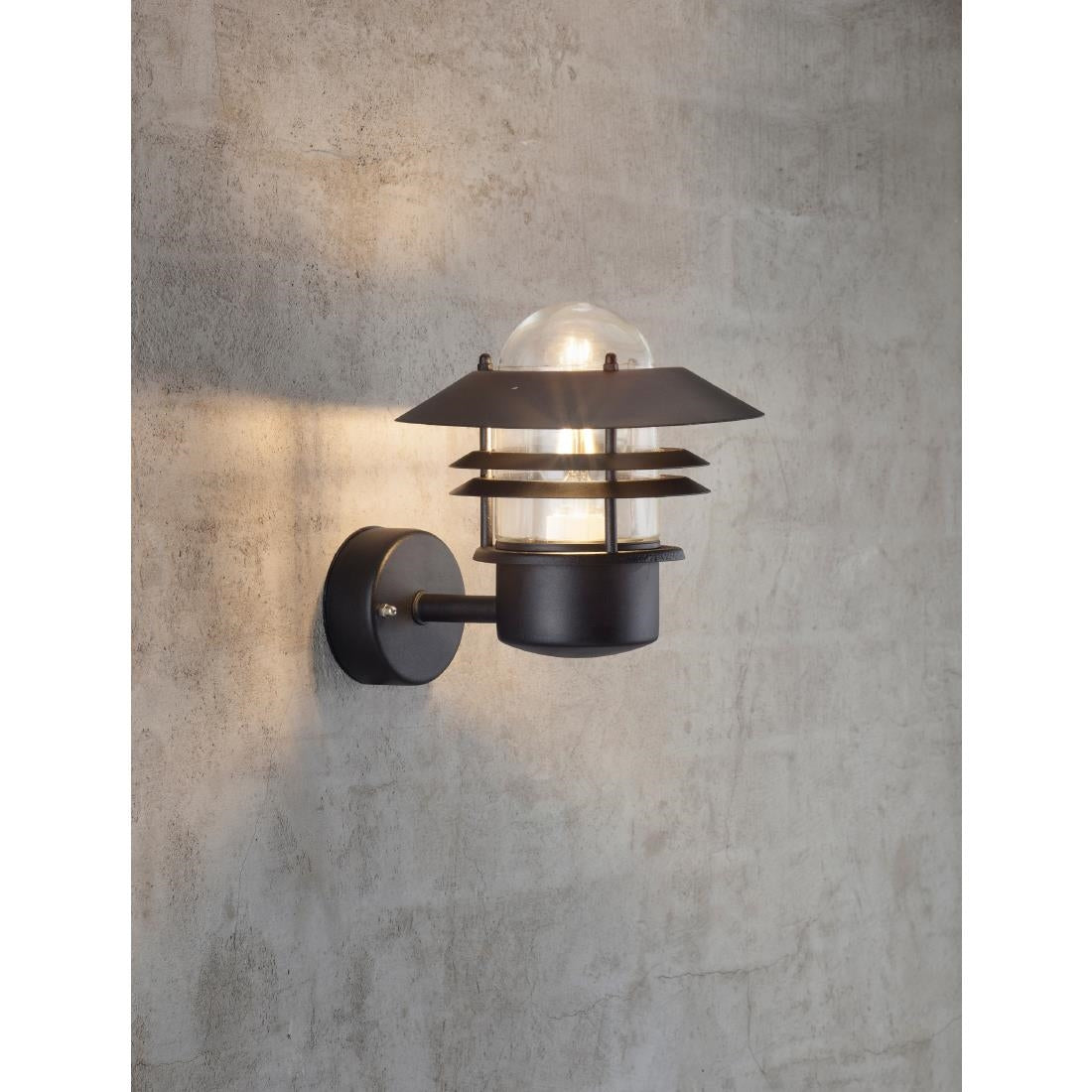 JE727 Nordlux Blokhus Up Outdoor Wall Light Black (Direct)