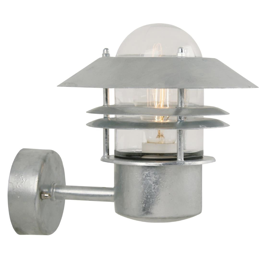 JE729 Nordlux Blokhus Up Outdoor Wall Light Galvanized (Direct)