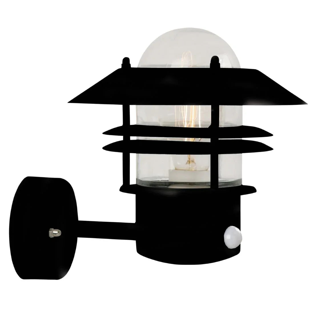 JE730 Nordlux Blokhus Up Sensor Outdoor Wall Light Black (Direct)