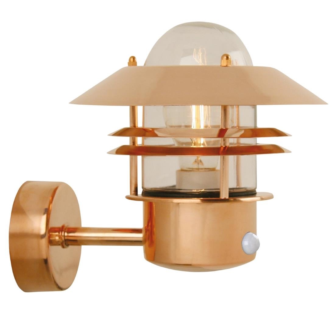 JE731 Nordlux Blokhus Up Sensor Outdoor Wall Light Copper (Direct)