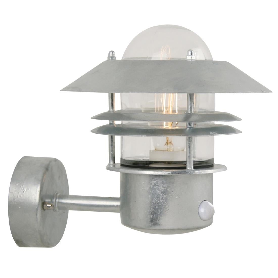 JE732 Nordlux Blokhus Up Sensor Outdoor Wall Light Galvanized (Direct)