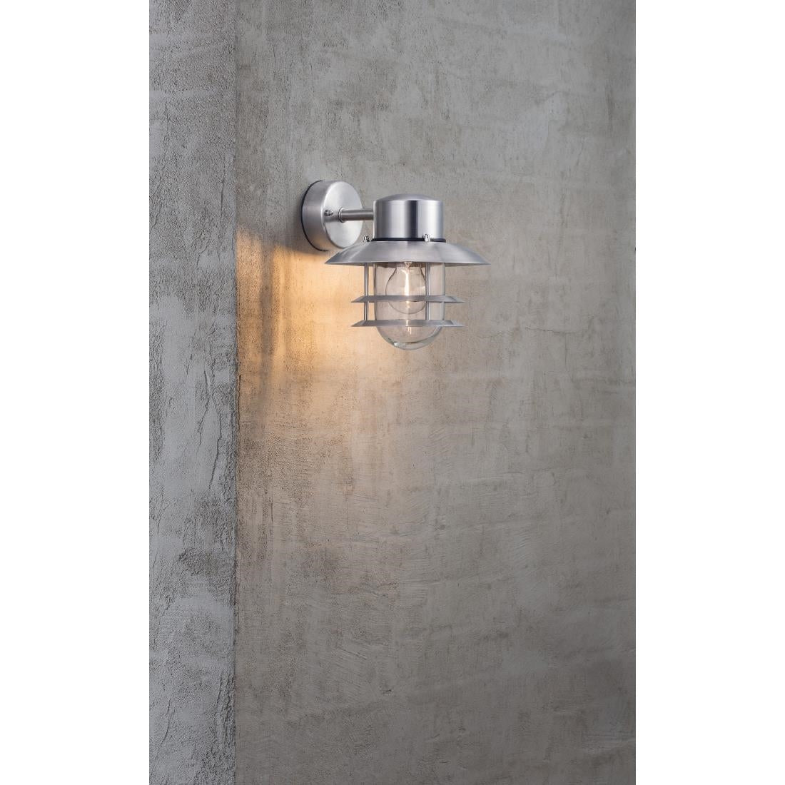 JE733 Nordlux Blokhus Down Outdoor Wall Light Galvanized (Direct)