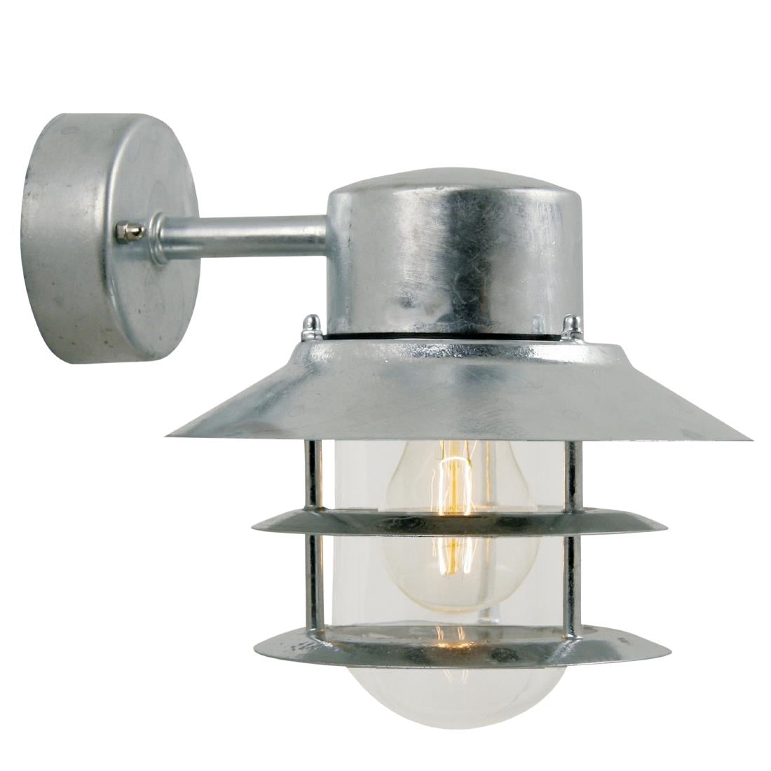 JE733 Nordlux Blokhus Down Outdoor Wall Light Galvanized (Direct)