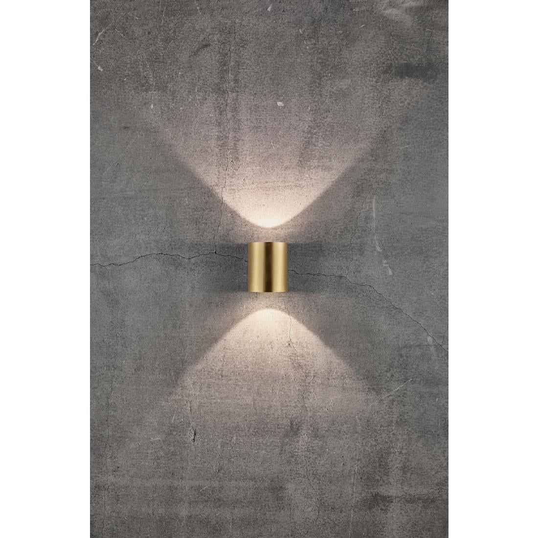 JE734 Nordlux Canto 2 Outdoor Wall Light Brass (Direct)