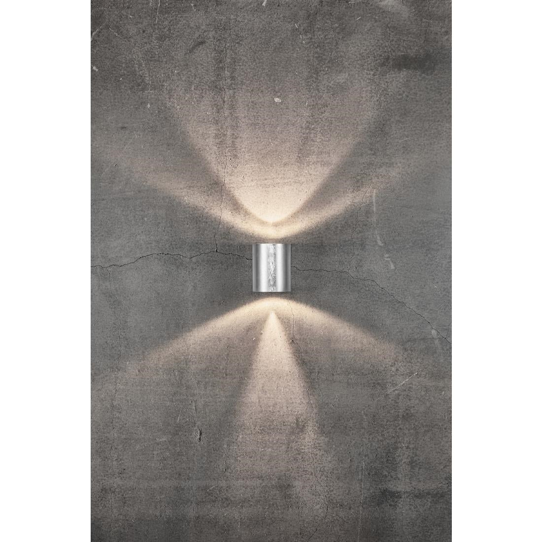 JE735 Nordlux Canto 2 Outdoor Wall Light Galvanized (Direct)