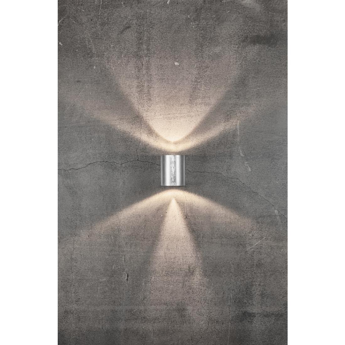 JE735 Nordlux Canto 2 Outdoor Wall Light Galvanized (Direct)