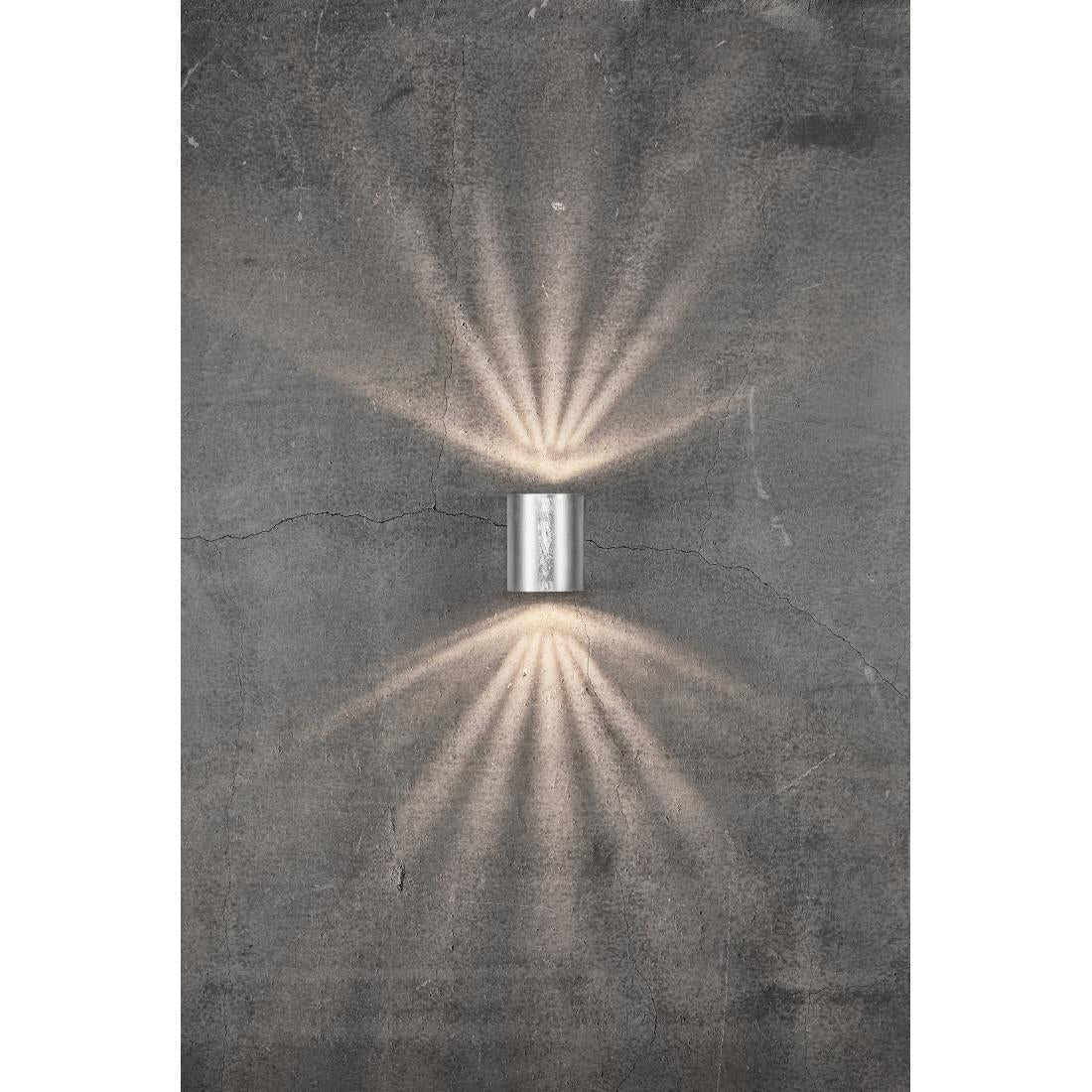 JE735 Nordlux Canto 2 Outdoor Wall Light Galvanized (Direct)