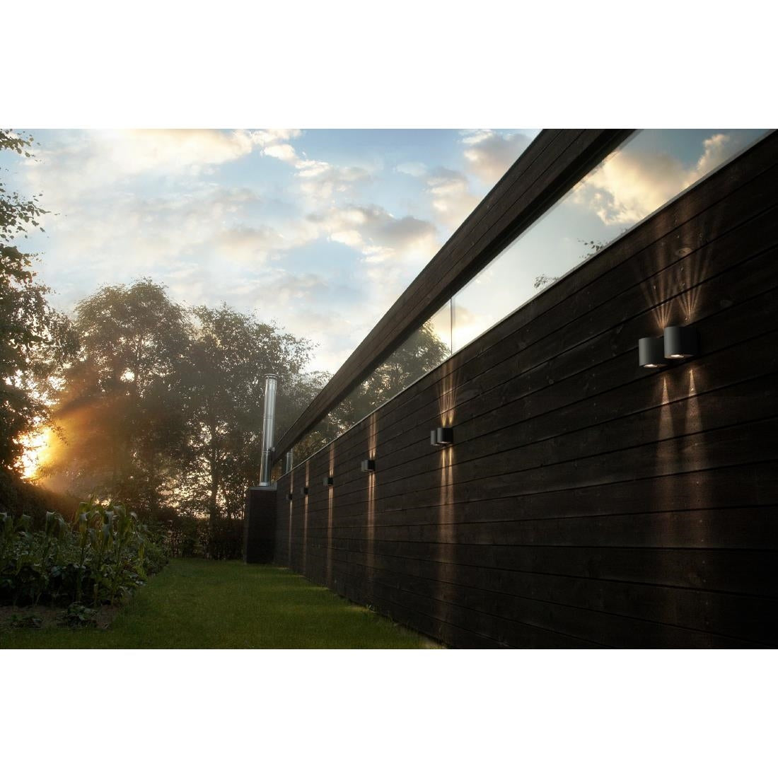 JE736 Nordlux Canto 2 Outdoor Wall Light Grey (Direct)