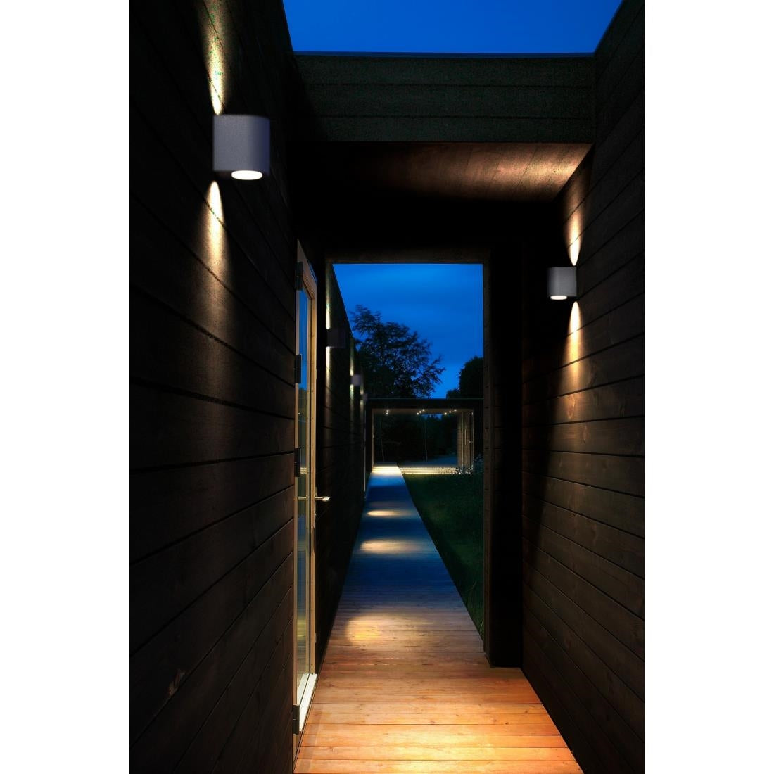 JE736 Nordlux Canto 2 Outdoor Wall Light Grey (Direct)