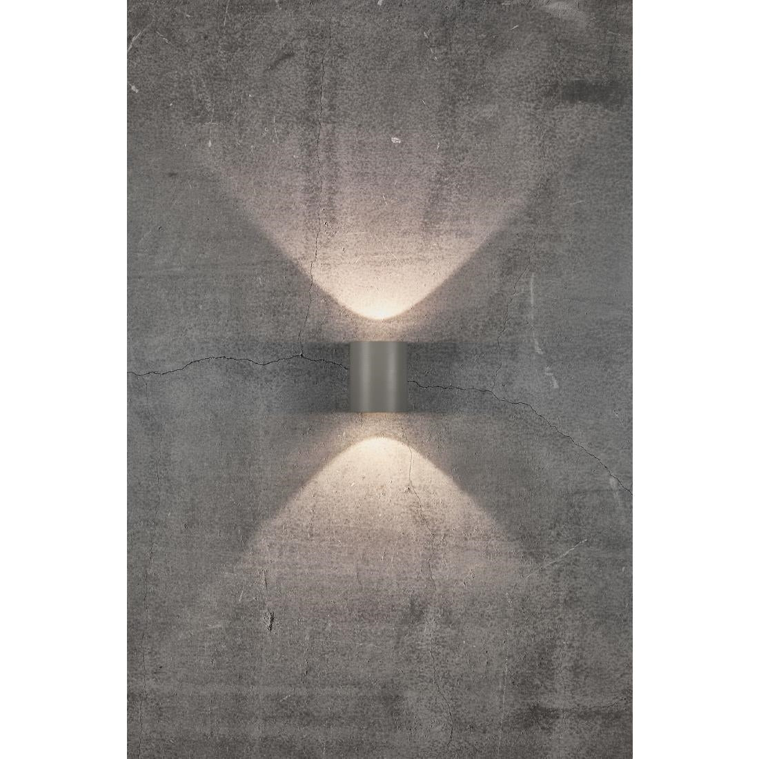 JE736 Nordlux Canto 2 Outdoor Wall Light Grey (Direct)