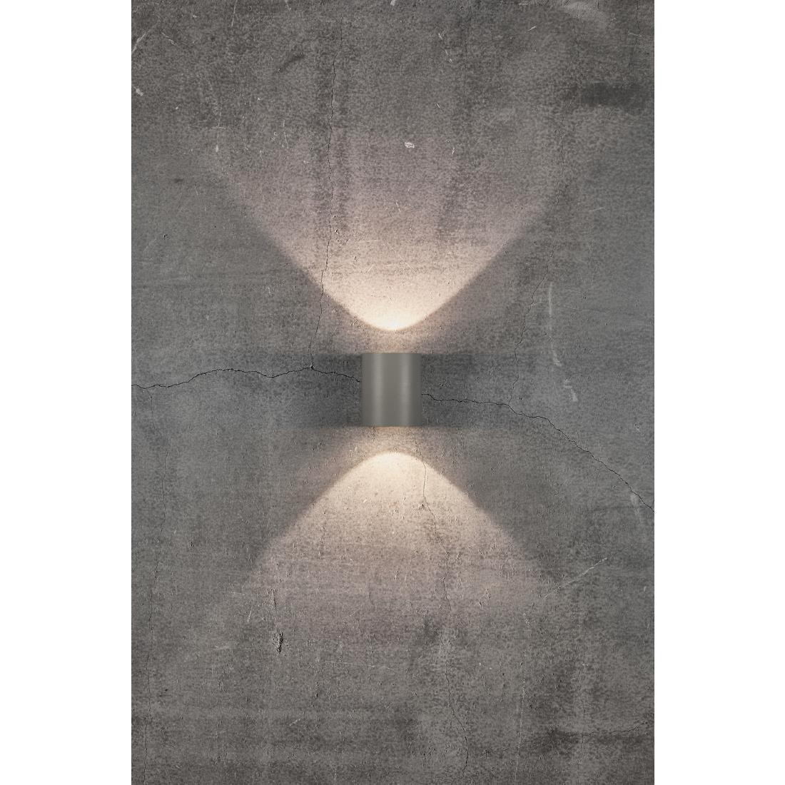 JE736 Nordlux Canto 2 Outdoor Wall Light Grey (Direct)