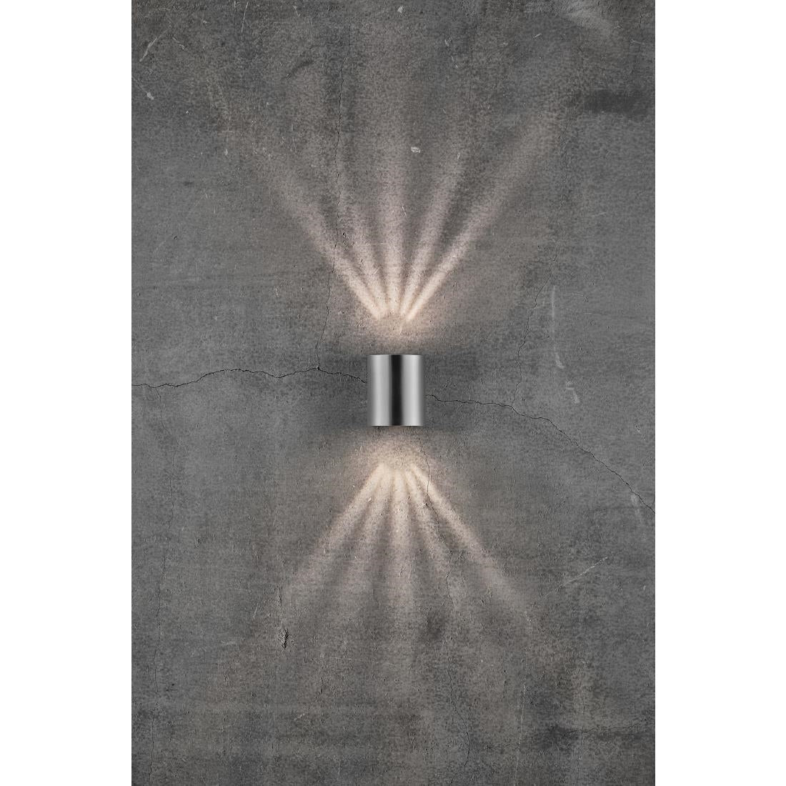 JE737 Nordlux Canto 2 Outdoor Wall Light Stainless Steel (Direct)