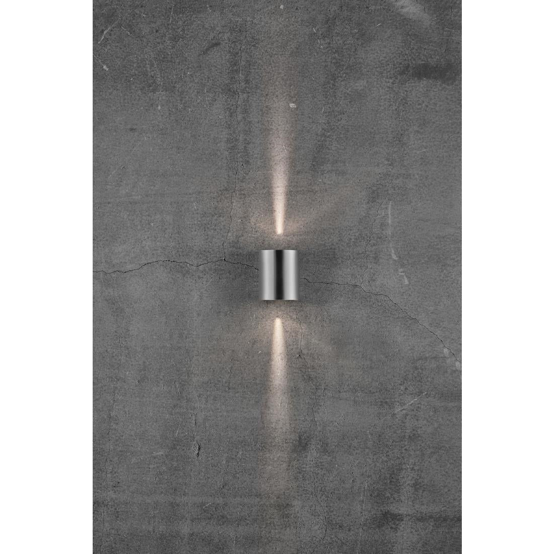 JE737 Nordlux Canto 2 Outdoor Wall Light Stainless Steel (Direct)