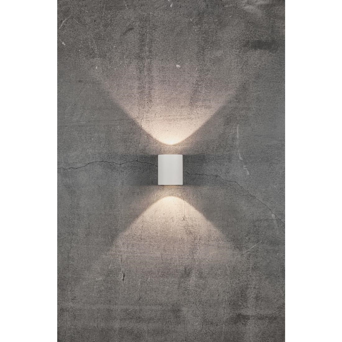 JE738 Nordlux Canto 2 Outdoor Wall Light White (Direct)