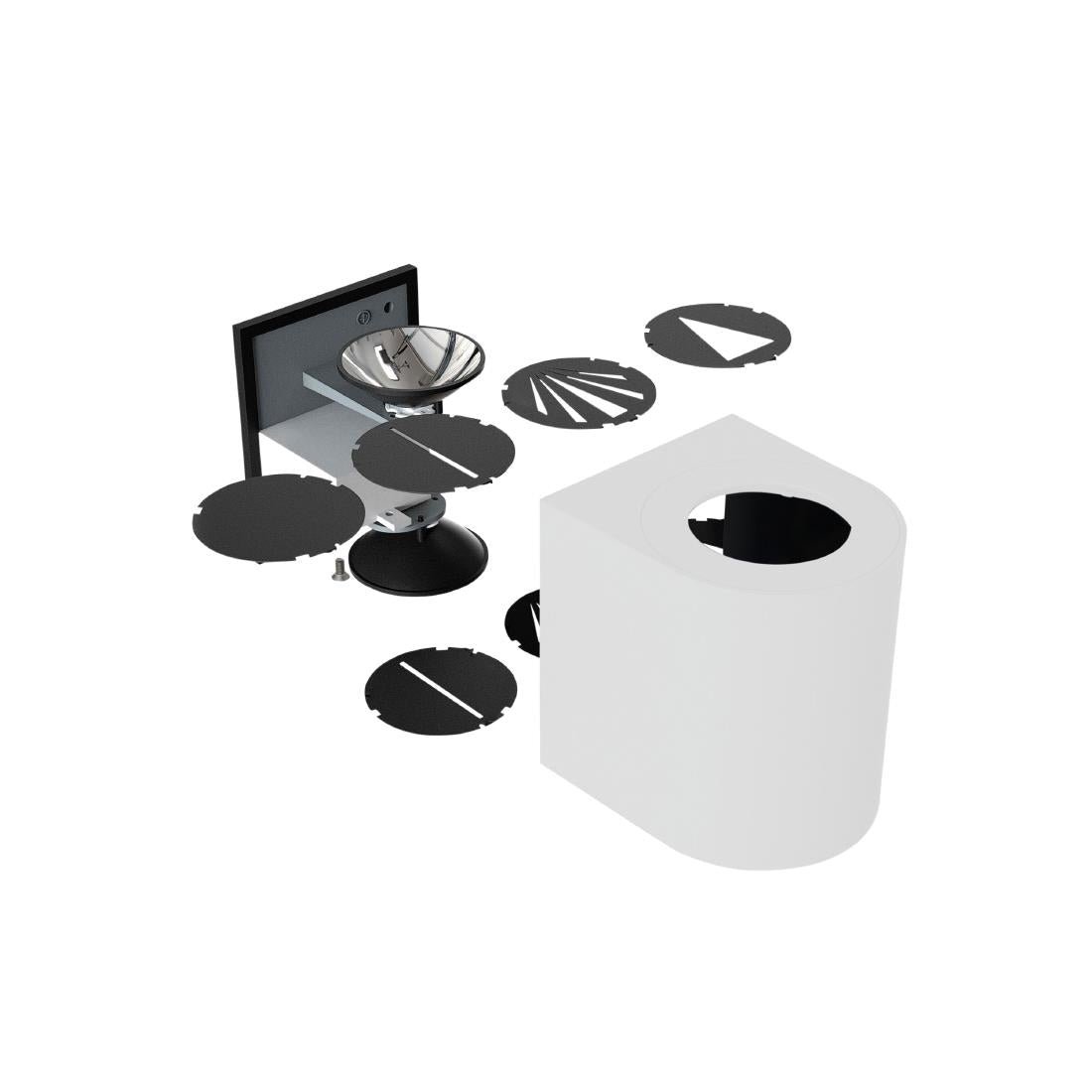 JE738 Nordlux Canto 2 Outdoor Wall Light White (Direct)