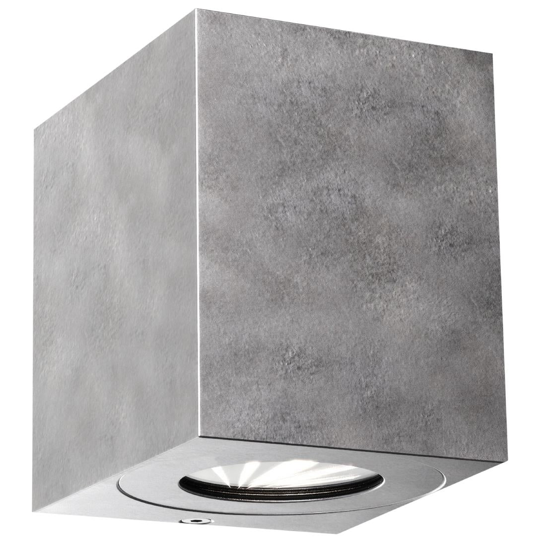 JE740 Nordlux Canto Kubi 2 Outdoor Wall Light Galvanized (Direct)
