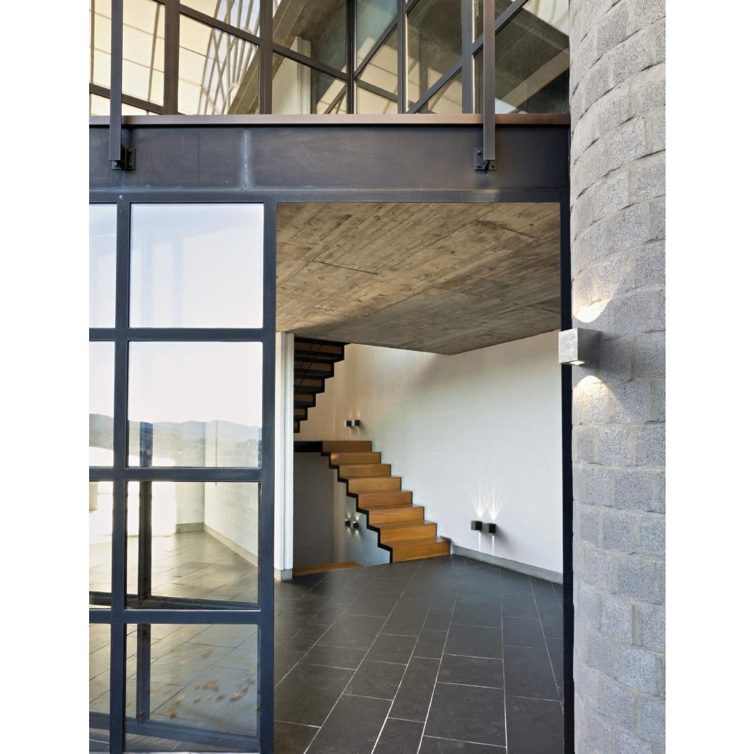 JE740 Nordlux Canto Kubi 2 Outdoor Wall Light Galvanized (Direct)