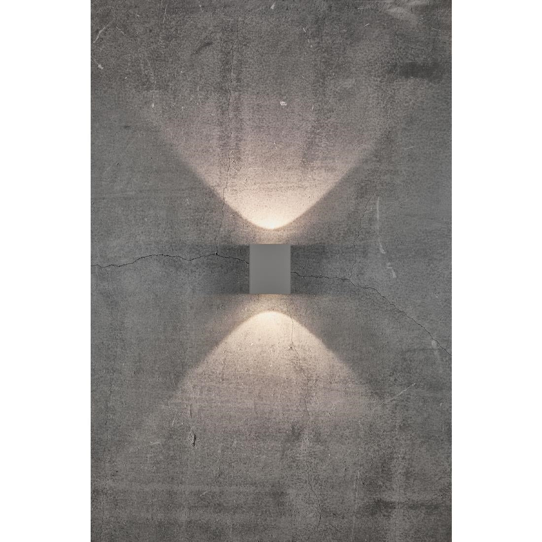JE741 Nordlux Canto Kubi 2 Outdoor Wall Light Grey (Direct)
