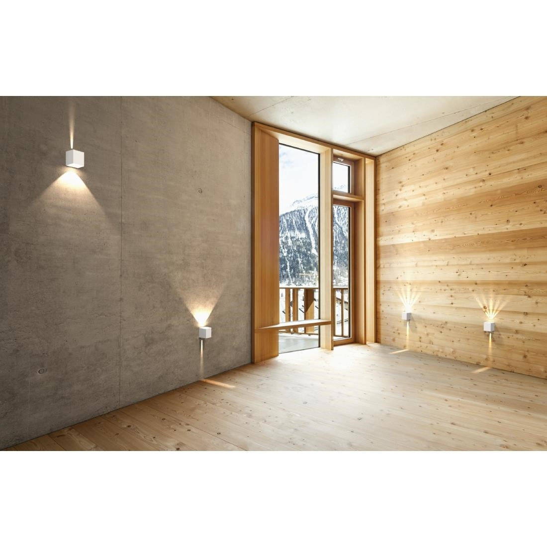 JE743 Nordlux Canto Kubi 2 Outdoor Wall Light White (Direct)