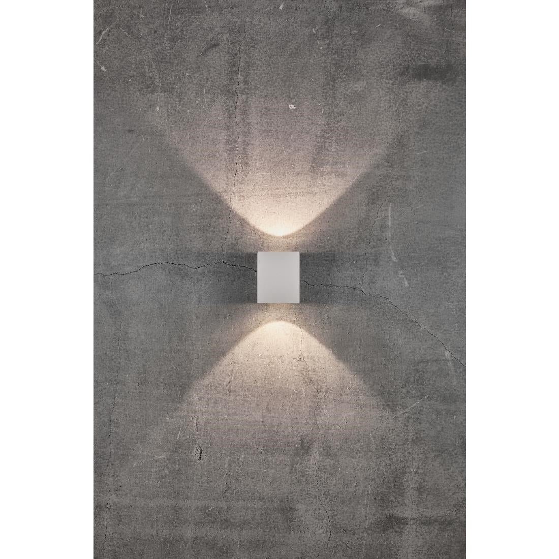 JE743 Nordlux Canto Kubi 2 Outdoor Wall Light White (Direct)