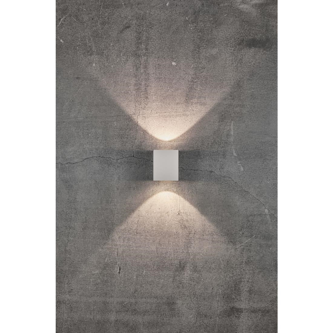 JE743 Nordlux Canto Kubi 2 Outdoor Wall Light White (Direct)