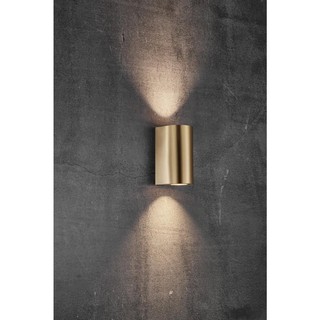 JE745 Nordlux Canto Maxi 2 Outdoor Wall Light Brass (Direct)