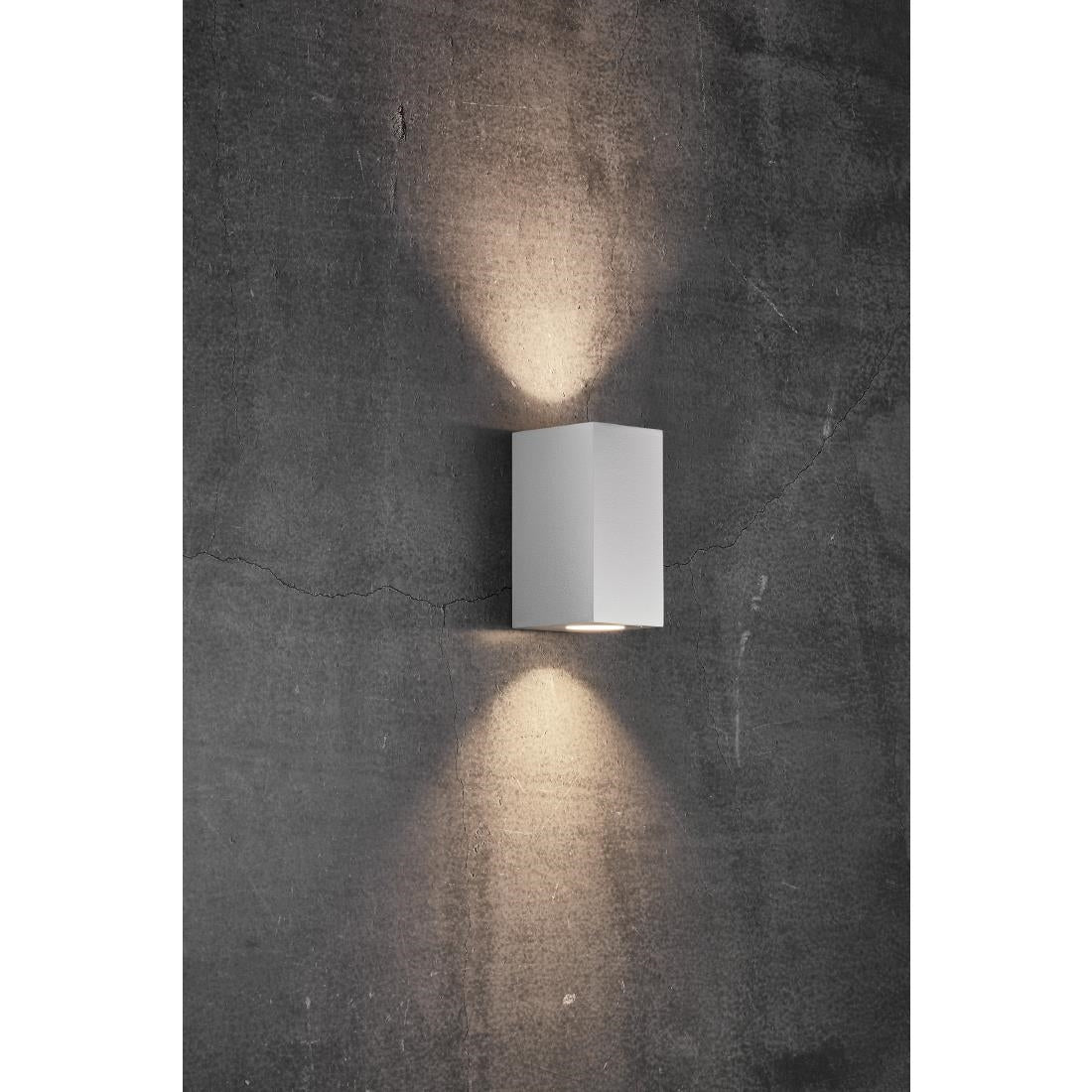 JE751 Nordlux Canto Maxi Kubi 2 Outdoor Wall Light White (Direct)