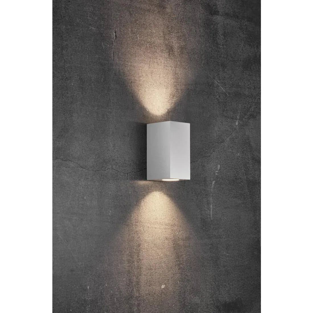 JE751 Nordlux Canto Maxi Kubi 2 Outdoor Wall Light White (Direct)