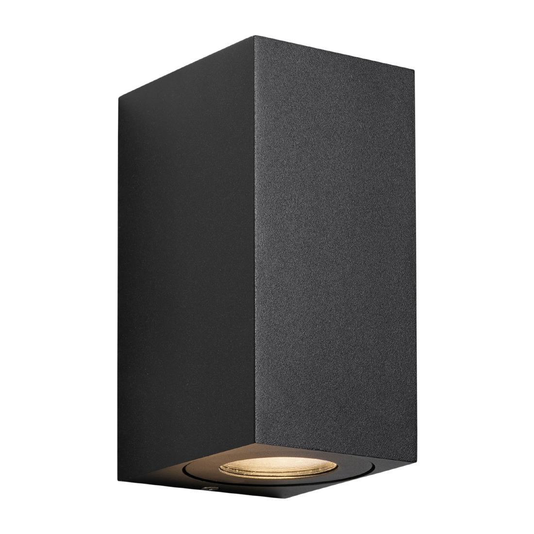 JE752 Nordlux Canto Maxi Kubi 2 Outdoor Wall Light Seaside Black (Direct)