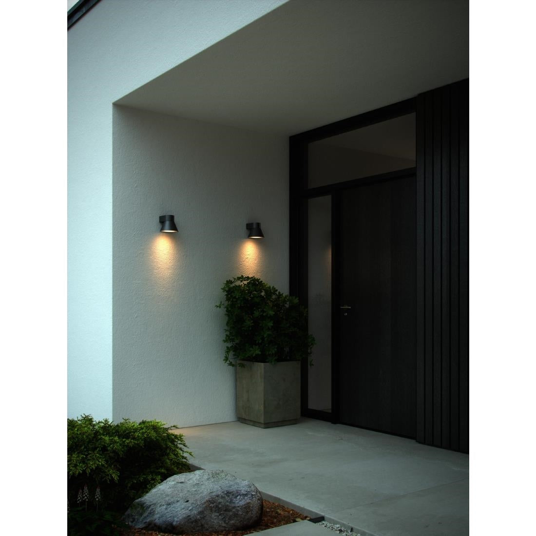 JE787 Nordlux Kyklop Cone Outdoor Wall Light Black (Direct)