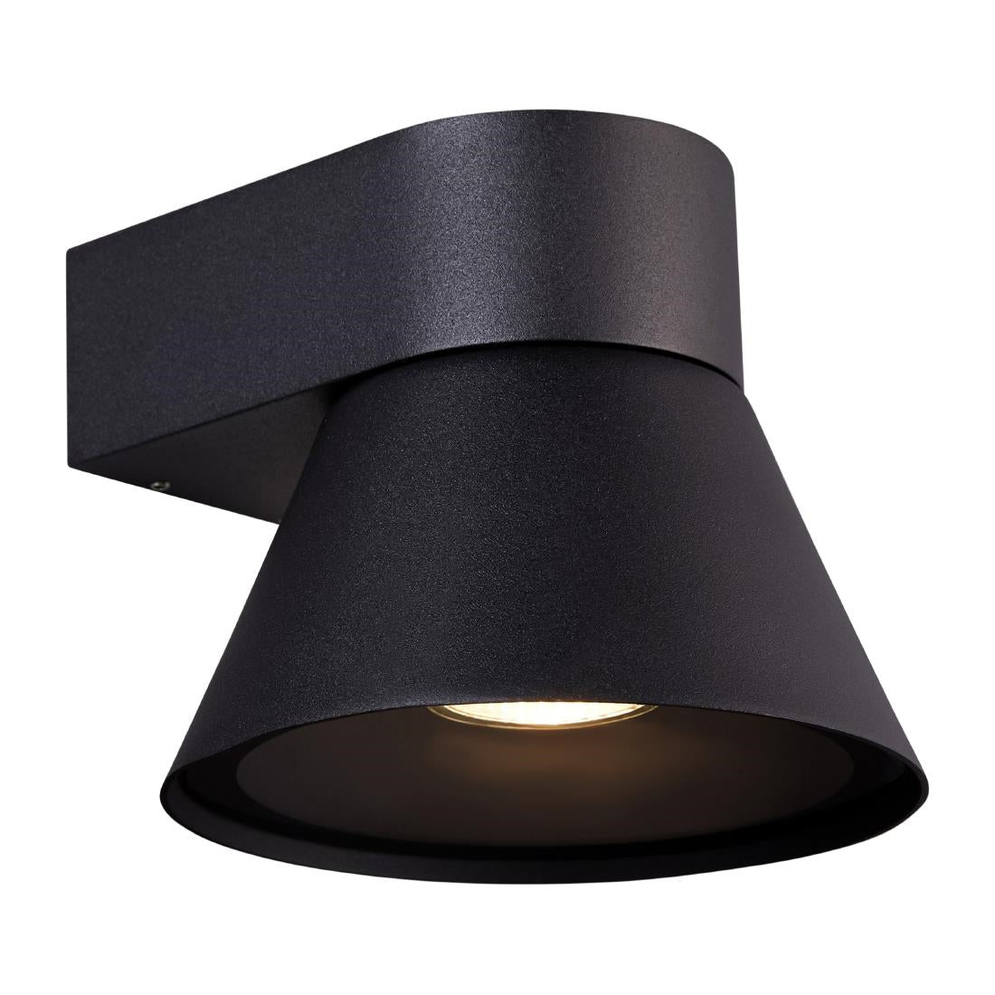 JE787 Nordlux Kyklop Cone Outdoor Wall Light Black (Direct)