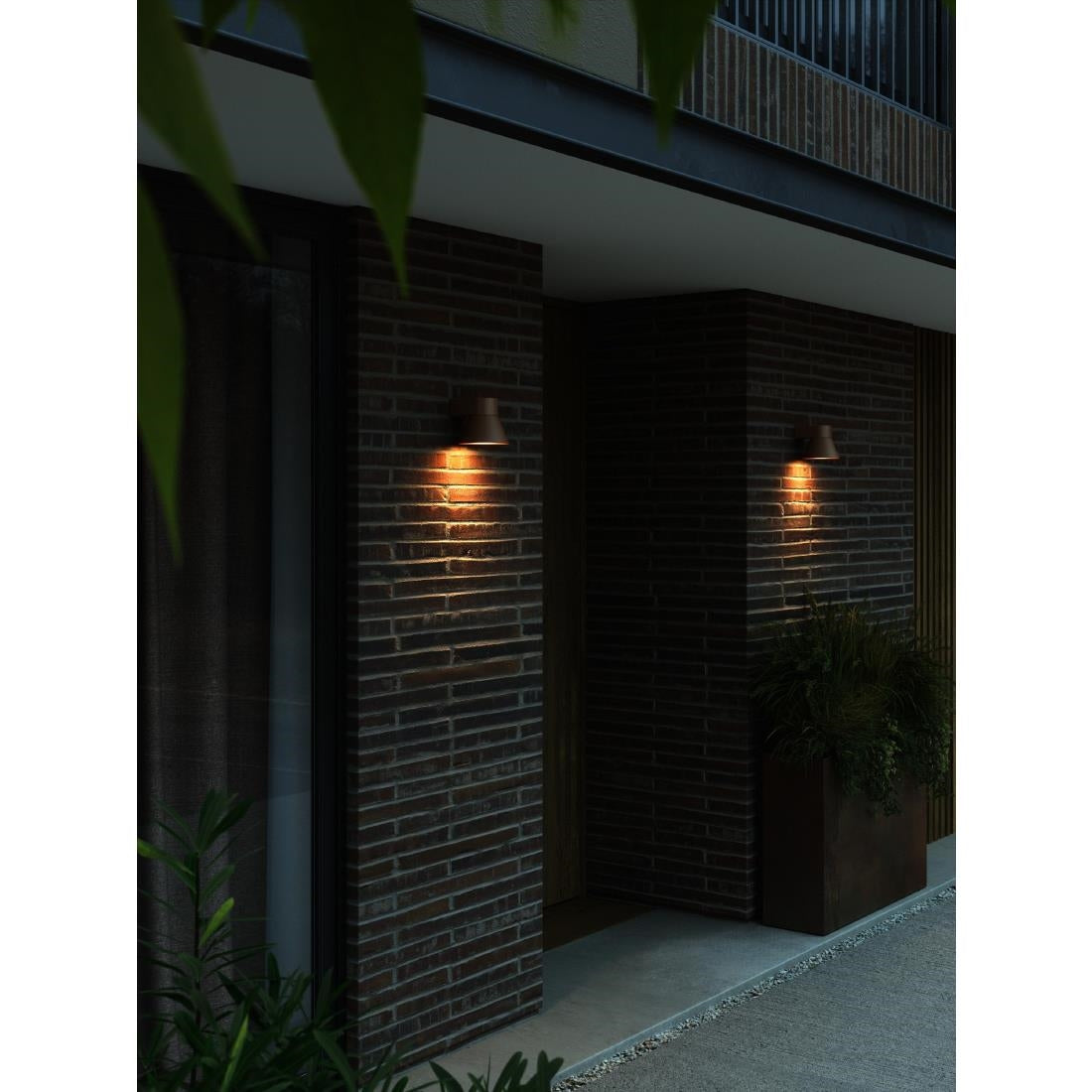 JE788 Nordlux Kyklop Cone Outdoor Wall Light Rusty (Direct)