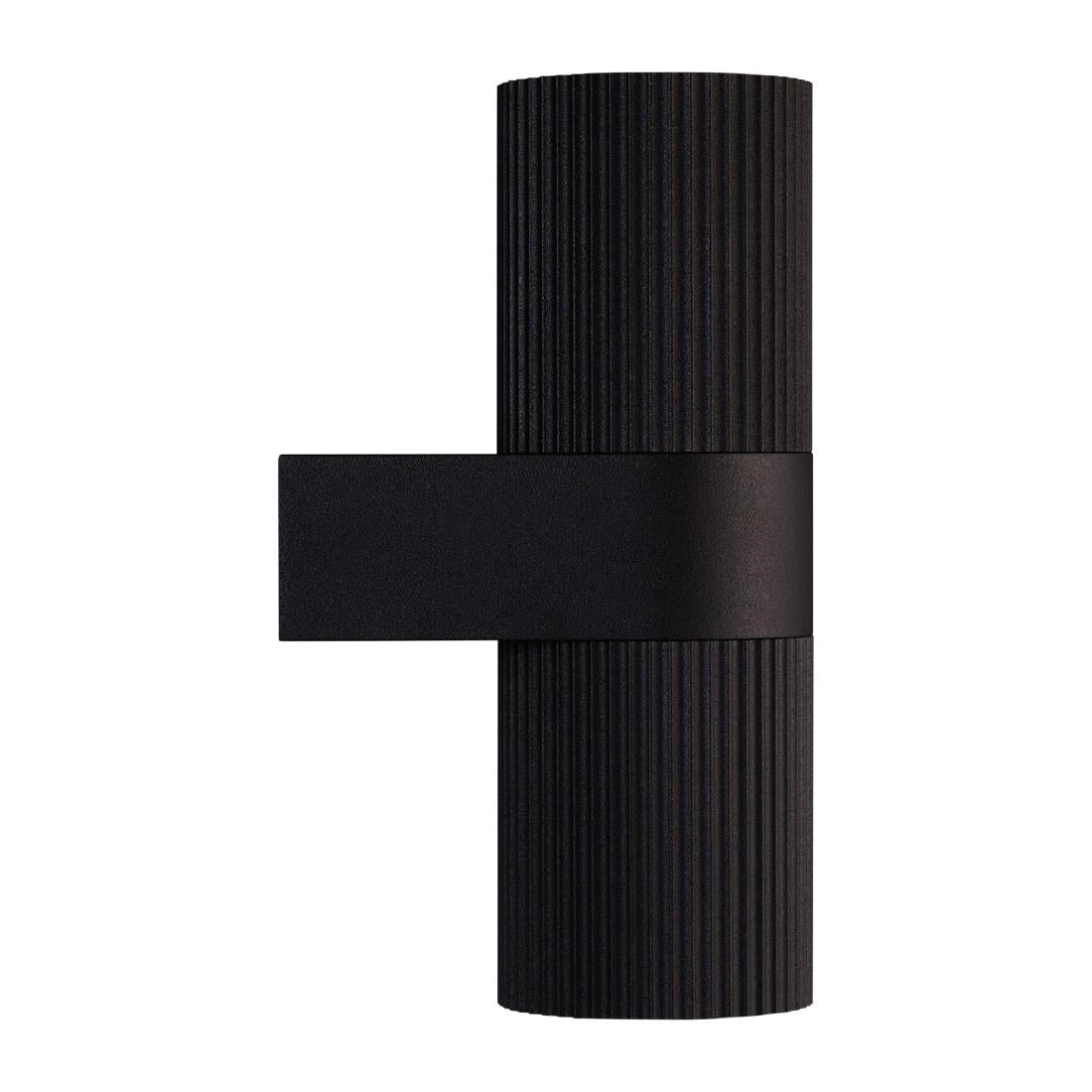 JE789 Nordlux Kyklop Ripple Outdoor Wall Light Black (Direct)