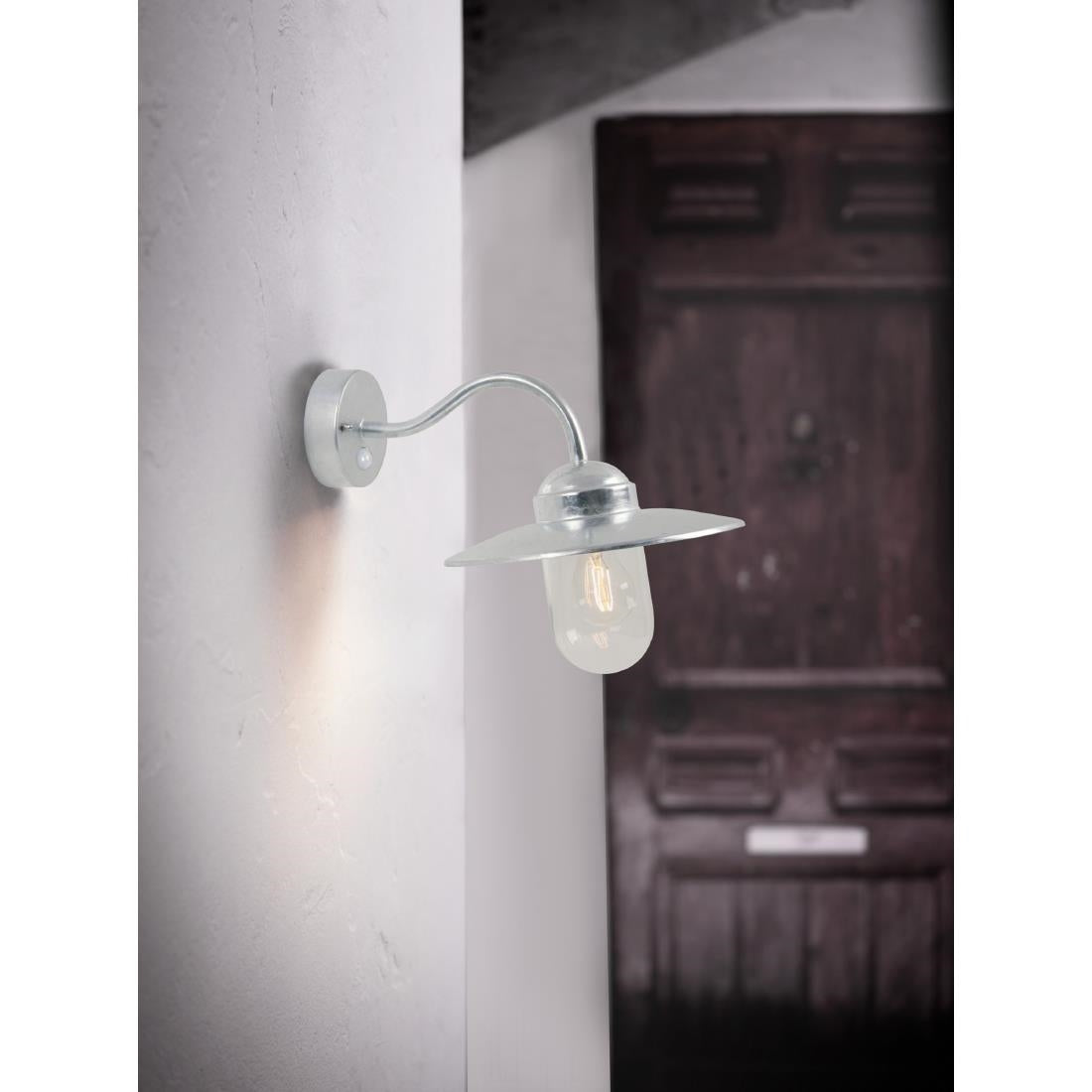 JE796 Nordlux Luxembourg Outdoor Wall Light w/Motion Sensor Galvanized (Direct)