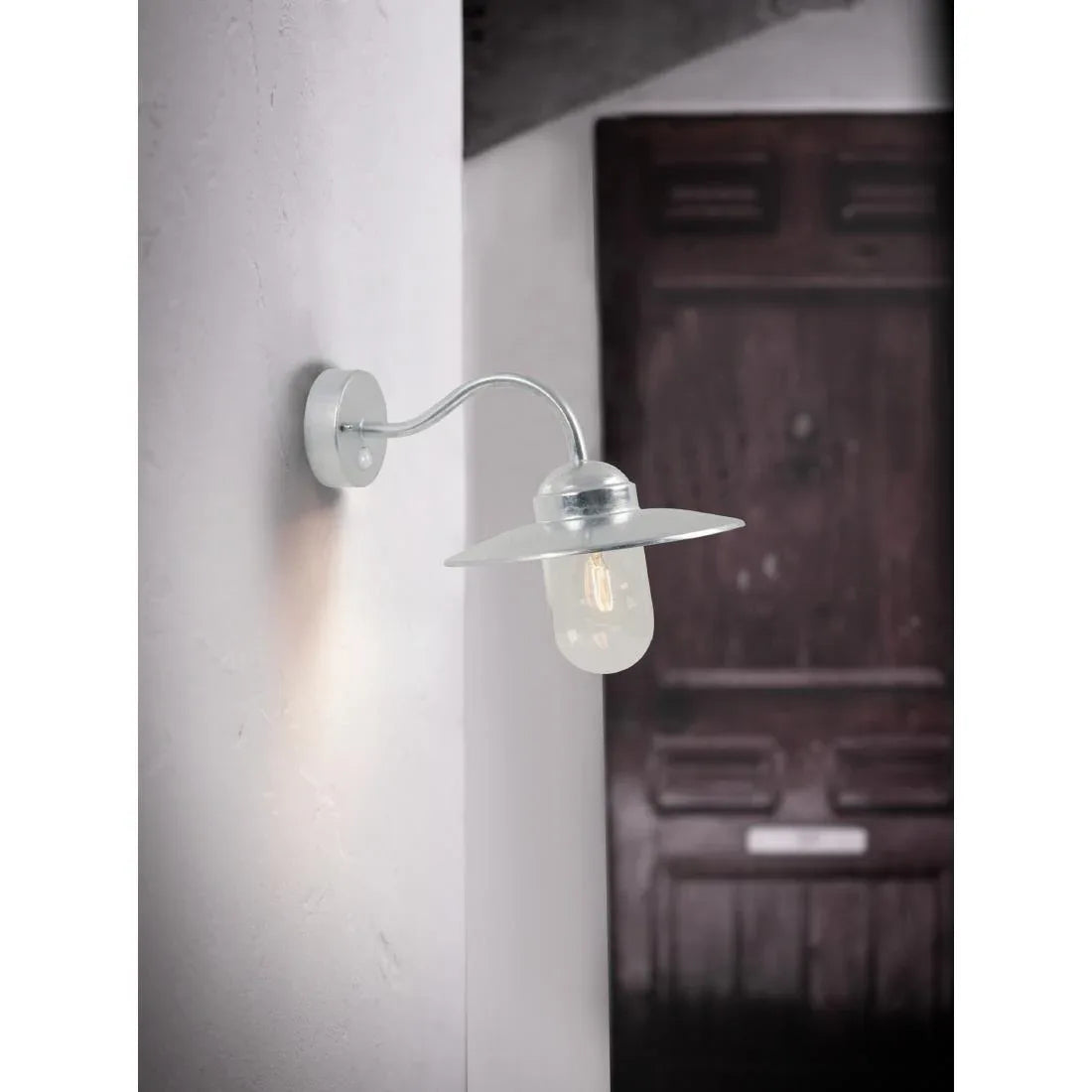 JE796 Nordlux Luxembourg Outdoor Wall Light w/Motion Sensor Galvanized (Direct)