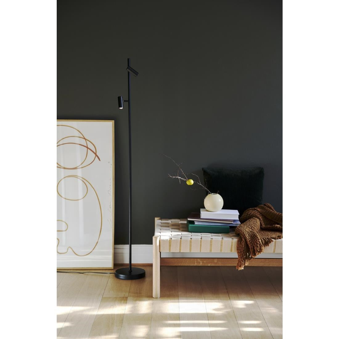 JE813 Nordlux Omari Indoor Floor Lamp Black (Direct)