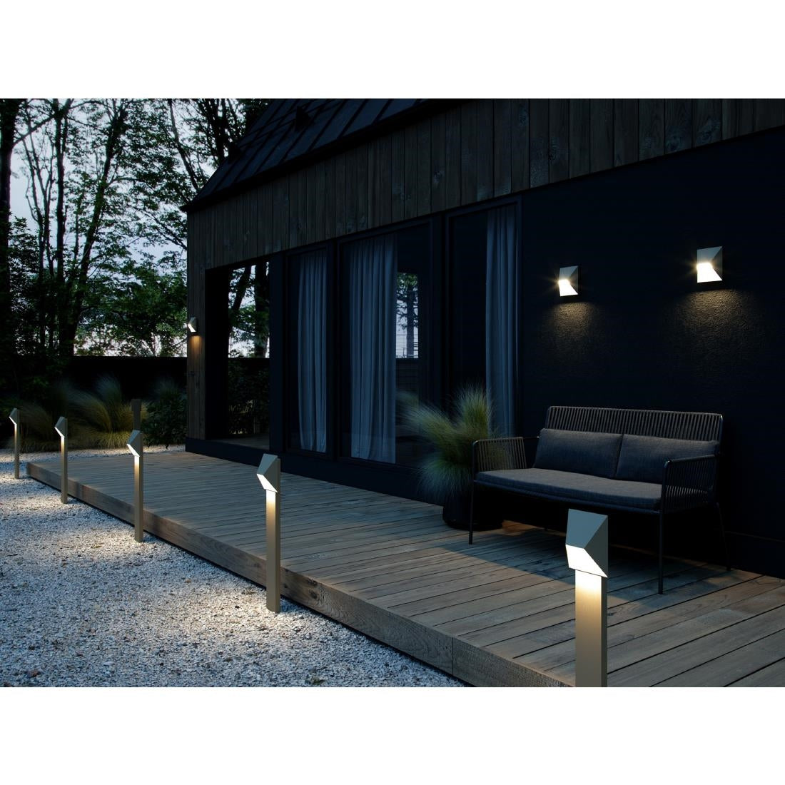 JE821 Nordlux Pontio 15 Outdoor Wall Light Sanded (Direct)